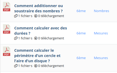 Accès aux téléchargements